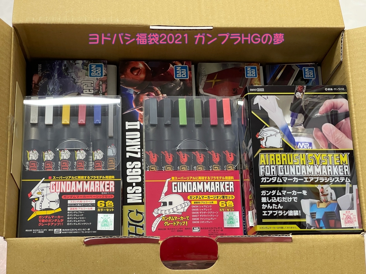 ヨドバシカメラ福袋2021ガンプラHGの夢が届いたよ♪｜ろあの～く。のブログ｜ろあの～くの戯言日記。 - みんカラ